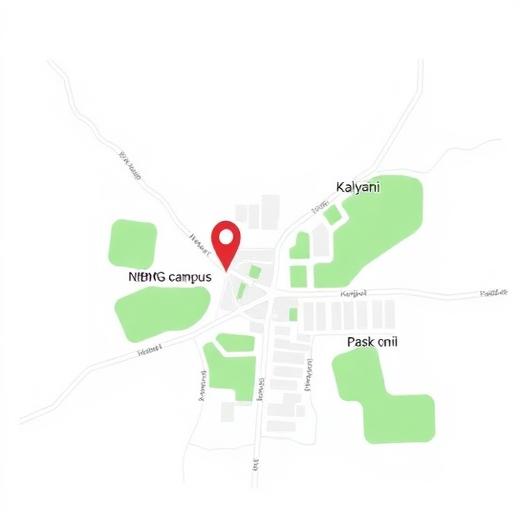 Map showing NIBMG location in Kalyani, West Bengal